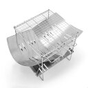 折りたたみ式 焚き火台セット アウトドア 軽量コンパクト ソロキャンプ用 BBQ ステンレス製 収納ケース+網付 (トクトヨ)Tokutoyo