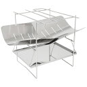 折りたたみ式 焚き火台セット アウトドア 軽量コンパクト ソロキャンプ用 BBQ ステンレス製 収納ケース付 (トクトヨ)Tokutoyo