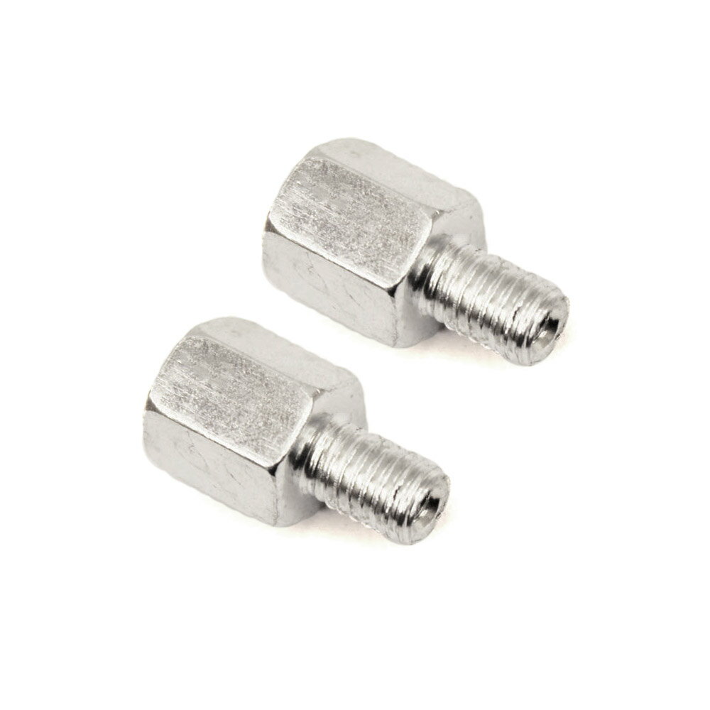 バイクミラー用 変換アダプター 増高ネジ ミラー側10mm→車体側8mm 正ネジ 2個 【貫通タイプ】(トクトヨ)Tokutoyo