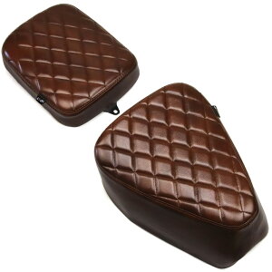 スーパーカブ C110 クロスカブ CC110 カスタム ダイヤカット シート ピリオンシート ブラウン 2点セット (トクトヨ)Tokutoyo