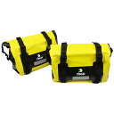 汎用 バイク用 サイドバッグ サドルバッグ PVCリアバッグ 30L×2個セット 防水 耐久 反光ストリップ付き 多機能収納 イエロー