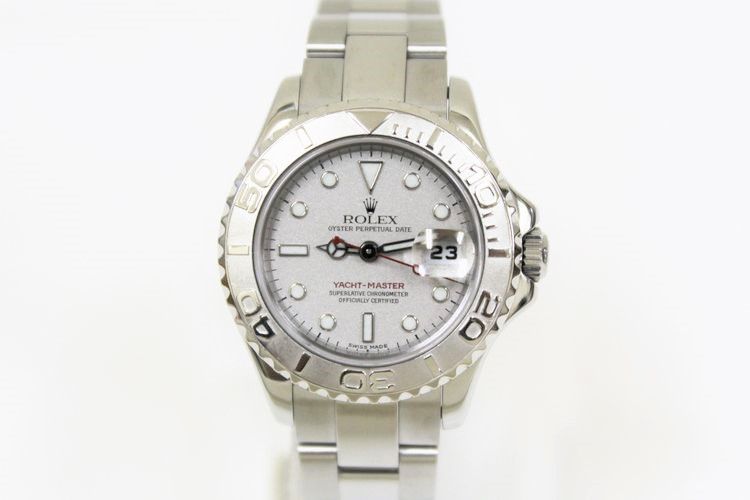 【質SHOP　アデ川】ROLEX　ロレックス　169622　ヨットマスター　ロレジウム　レディース　腕時計　A番　プラチナベゼル　【中古】【USED】【送料無料】【送料込み】【質屋出店】【質屋】【女性】【婦人】【新品仕上げ済】【OH済】【ローレックス】【アデガワ】【北越谷】