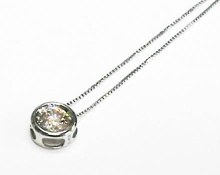 Rakuten - 【菊地質店】【中古】K18WG ダイヤモンド0.30ct ペンダントネックレス【送料無料】【質屋出店】【smtb-TK】＜13-31＞