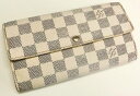 【菊地質店】【中古】ルイ・ヴィトン LOUIS VUITTON ダミエ・アズール ポルトフォイユ・サラ ファスナー付き財布 N61735【送料無料】【質屋出店】【smtb-TK】＜17-6＞