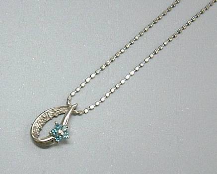 Rakuten - 【菊地質店】【中古】K18WG ダイヤモンド0.03ct 0.06ct ペンダントネックレス【送料無料】【質屋出店】【smtb-TK】＜13-25＞