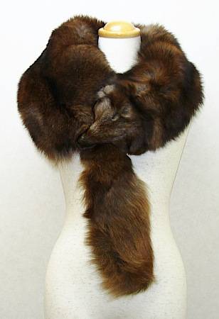 【菊地質店】【中古】フォックス ファー マフラー ブラウン【送料無料】【質屋出店】【smtb-TK】＜555-..