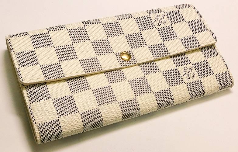 【菊地質店】【中古】ルイ・ヴィトン LOUIS VUITTON ダミエ・アズール ポルトフォイユ・サラ ファスナー付き財布 N61735【送料無料】【質屋出店】【smtb-TK】＜17-3＞