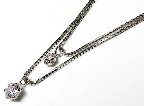 Rakuten - 【菊地質店】【中古】K18WG ダイヤモンド0.30ct ペンダントネックレス【送料無料】【質屋出店】【smtb-TK】＜13-38＞
