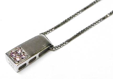 乐天商城 - 【菊地質店】【中古】Pt850 Pt900 ダイヤモンド0.04ct ペンダントネックレス【送料無料】【質屋出店】【smtb-TK】＜13-39＞