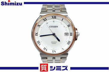 【CITIZEN】シチズン 35周年 エクシード ユーロス AS7074-57A /H111-T019480 ソーラー電波 メンズ腕時計 箱付 【中古】