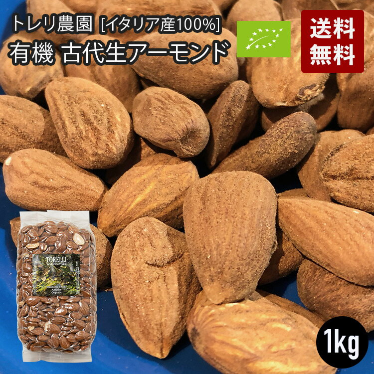 楽天HEART LAND【6個セット】生アーモンド 500g x 6袋 送料無料 トレリ農場 古代生アーモンド （3000g:3kg） EUオーガニック 2022年収穫 イタリア産/シングルエステート TORELLI AGRICOLTORE 古代種 アーモンド 皮付き 無塩