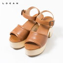 【スーパーSALE 60%OFF】LOGAN ITALY ローガン イタリア製 レディース レザーストラップ 厚底 サンダル / VEGETALE CUOIO SHOES