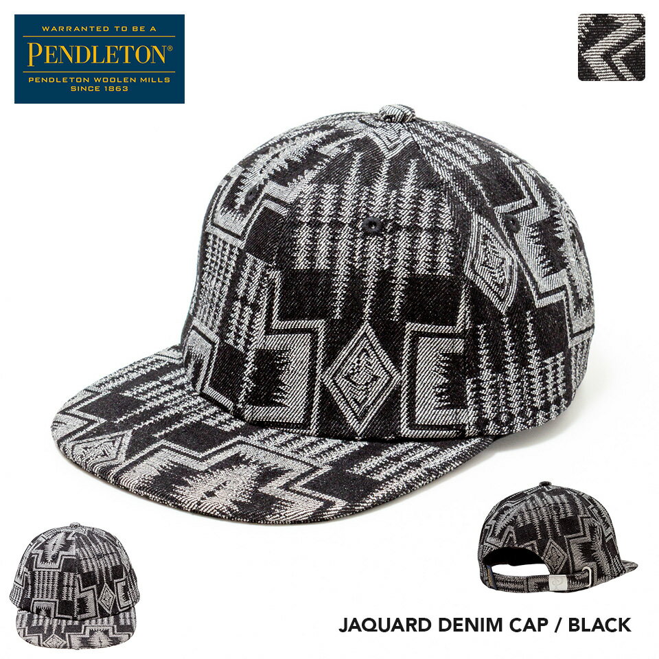 Rakuten - 【2026SS】ペンドルトン 総柄デニム キャップ / PENDLETON JAQUARD DENIM CAP ジーンズ デニム アウトドア キャンプ 夏フェス 幾何学 総柄 pendleton PDT-000-261001