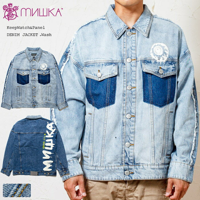 MISHKAߥץåإǥǥ˥ॸ㥱åȾ峤/MISHKAKEEPWATCH&PANELDENIMJACKET(WASHDENIM/MAW200510)