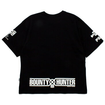 フィラ FILA MAJORFORCE BOUNTY HUNTER トリプルコラボ 限定 半袖Tシャツ/ブラック S/S T-SHIRTS HERITAGE ビッグシルエット(FS0107) ストリート メンズ レディース