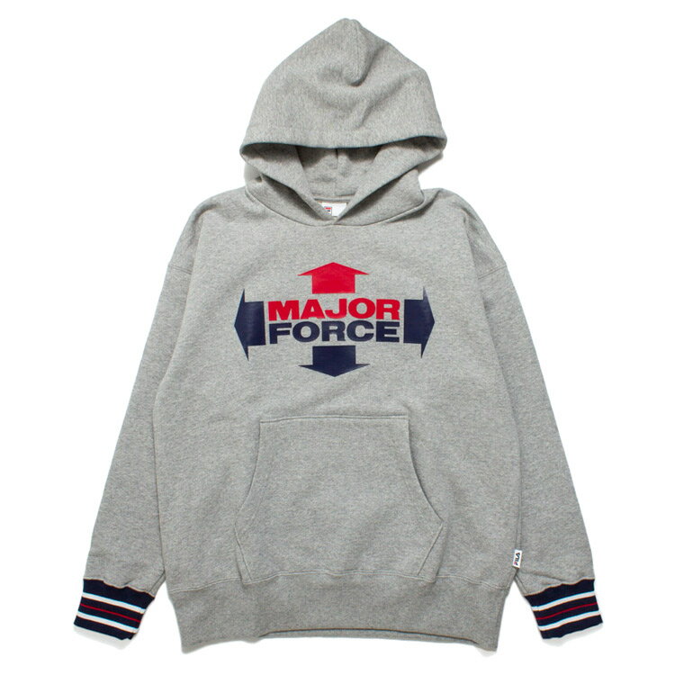 フィラ FILA x MAJORFORCE メジャーフォース 限定 長袖フーディ プルオーバーパーカー グレー/ L/S HOODED SWEATSHIRT FILA HERITAGE ビッグシルエット(FS0100) ストリート メンズ レディース ブランド