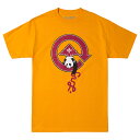 LRG エルアールジー パンダスクリプト サークルロゴ プリント 半袖Tシャツ / PANDA SCRIPT GRAB TEE / GOLD アメリカブランド/インポート