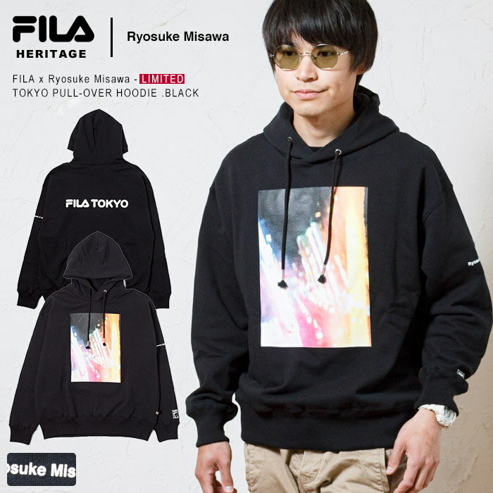 【スーパーSALE 40 OFF】フィラ FILA 三澤 亮介 トウキョウ コラボ プルオーバー パーカー (Ryosuke Misawa Tokyo Hoodie HERITAGE ビッグシルエット FM9844)