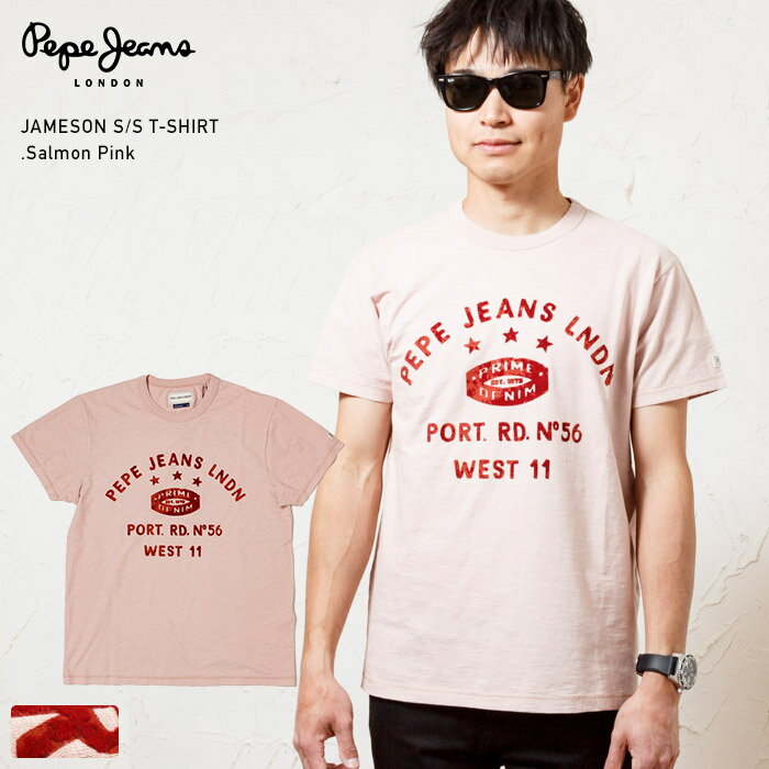 PEPE JEANS LONDON ペペジーンズ フロッキーロゴメンズ 半袖Tシャツ / Pepe Jeans Men's LOGO PRINT S/S T-SHIR JAMESON（PM507208）