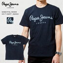 【大人気再入荷】PEPE JEANS LONDON ペペジーンズ エッセンシャル デニム ロゴプリントTシャツ/ESSENTIAL DENIM S/S T-SHIRT LOGO PRINT (PM503992-2)【国内正規代理店品】