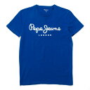 PEPE JEANS LONDON ペペジーンズ 21SS限定カラー スリム クルーネックロゴプリントTシャツ/ ORIGINAL STRETCH CREW NECK LOGO PRINT T-SHIRT (PM501594-12)【国内正規代理店品】