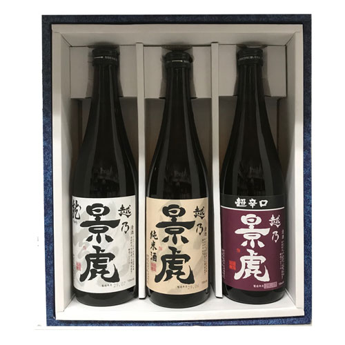 ★日本酒 正規特約店 越乃景虎 超辛口●龍●純米 720ml 3本化粧箱入 御歳暮 御歳暮ギフト