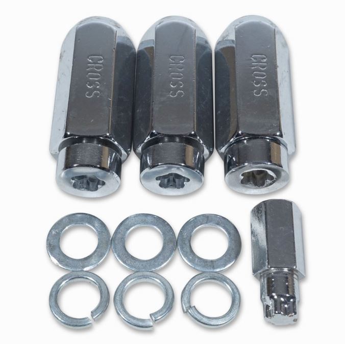 CROSS　スピナー用ホイールナット　M12×P1.75　スピナーナット　長ナット　高ナット　3本セット(2)