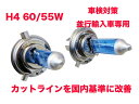 TECS H4バルブ 60/55W ホワイトバルブ 並行輸入車専用 車検対策 ヘッドライト カットラインを国内仕様に改善 ハロゲン