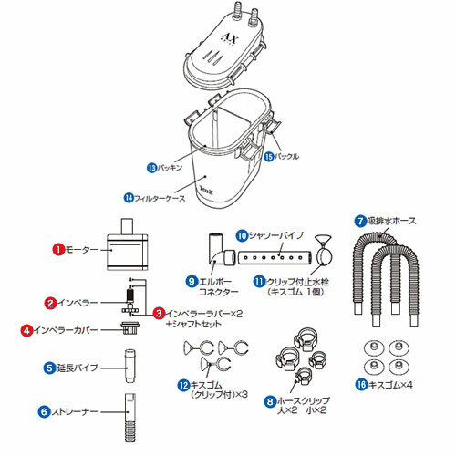 テトラ 交換用モーター AT-60 AX-60用