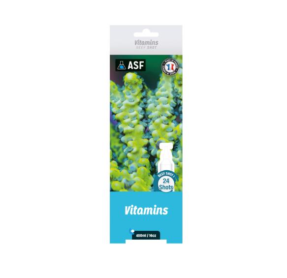 商品説明 ■アクアリウムシステムズ 　リーフショット　海水用　ビタミン　480ml ビタミンと免疫強化剤の混合、ストレスを防ぎ免疫を強化する。 480ml(合計24ショット） 1週間ごとに、200リットルの水に対して1ショット添加してください。 ビタミンリーフショットはビタミンと免疫賦活剤の混合物で、魚やその他の水生生物が新しい環境に適応するのを助け、水質悪化によるストレスに対処するのを助ける働きをします。ビタミンリーフショットはサンゴの色を濃くし、サンゴの病気に対する抵抗力を高めます。ストレスやダメージを受けたサンゴの回復を助けます。ビタミンリーフショットは塩素やクロラミンを中和し、pHの変化を緩衝し、貴金属を無害化する作用もあります。Vitamins Reef Shotは部分的な水換えをする時、病気の治療中、魚がストレスを感じている時などに使用すると効果的です。 使用方法：使用前によく振ってください。200リットル（50ガロン）の水に対して1バイアル（20ml）のVitamins Reef Shotを1週間ごとに添加してください。水質を最適に保つため、Reef Evolutionソルトを使用して週に1回、10～20％の水換えをすることを強くお勧めします。本製品を添加する際は、均一になるように静かに流し込んでください。他の製品を添加する際は、5分ほど感覚を空けてください。投与前に異なる製品を混ぜないでください。局所的に濃度が高くなると有害な場合があるので、海洋生物に直接接触しないようにする。他の化学製品と同様に、子供の手の届かないところに保管してください。