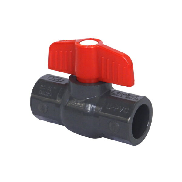 【小型宅配便OK】コンパクトボールバルブ　20A（塩ビ接続用）