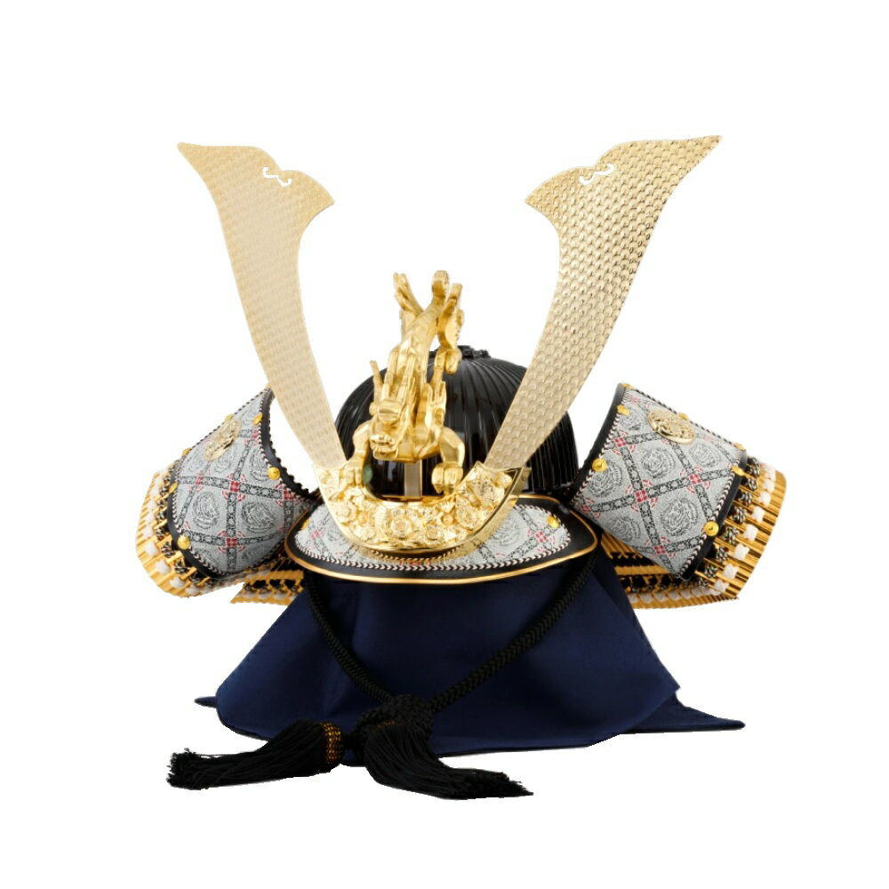 五月人形 高級本格着用兜飾り 30号 黒 平松葉中鍬兜 木龍付 端午の節句 衣装 ホームラン セレブレーション