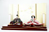 雛人形 HARUKURA 春蔵 小三五親王飾り 紅薔薇 ミルキー台屏風セット 幅約70cm 平飾...
