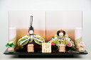 長谷川人形 蘇童 雛人形 手まり雛ころろ 抹茶あんみつ&桜もち 振り金ぼかし台 屏風 二人飾り 親王飾り 平飾り ひな人形 シンプル おしゃれ モダン [間口5...