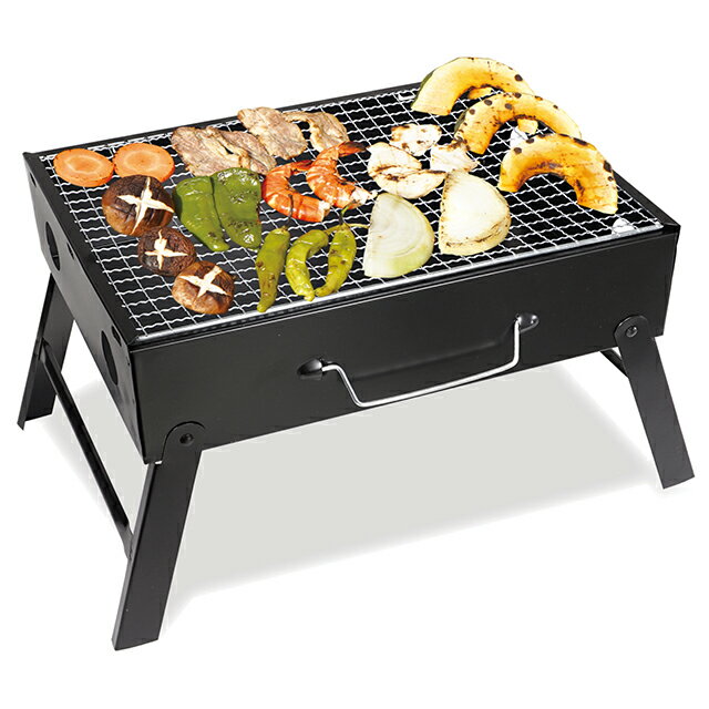 持ち運びかんたん　BBQポータブルコンロ　卓上折りたたみバーベキューコンロ　アウトドア・ファミリーキャンプ・ソロキャンプに【沖縄 ・離島以外は送料無料】のサムネイル