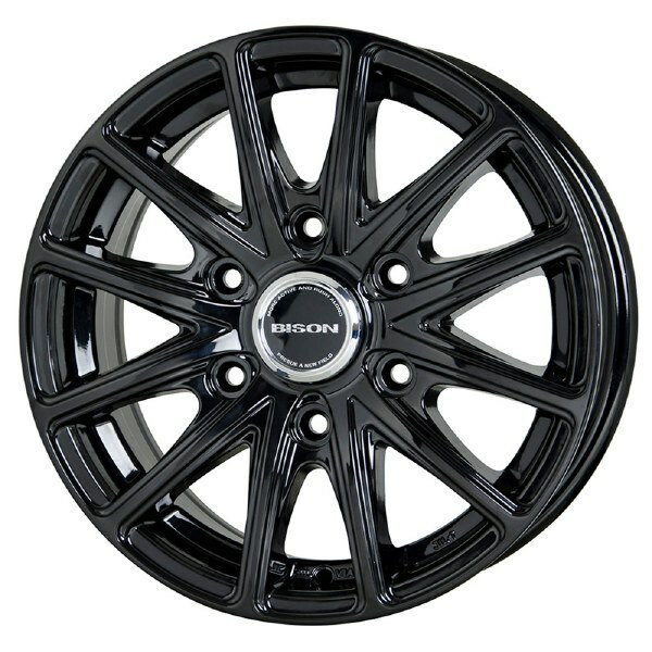 HOT STUFF BISON BN-01 15インチ 6J 6H139.7 +33 メタリックブラック