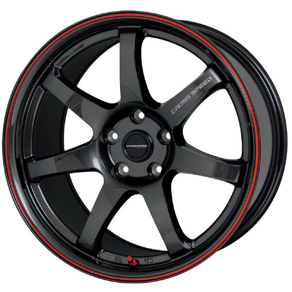 Rakuten - HOT STUFF CROSS SPEED HYPER EDITION CR7 18インチ 8.5J 5H114.3 +55 グロスガンメタ&レッドライン