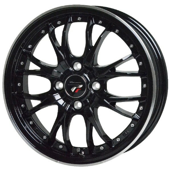 HOT STUFF Precious HM-3 17インチ 6.5J 4H100 +45 メタリックブラック＆リムポリッシュ