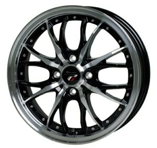 HOT STUFF Precious HM-3 15インチ 4.5J 4H100 +45 メタリックブラックポリッシュ