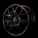 【MT限定最大6000PT】MID RMP Racing R27 16インチ 6J 4H100 +43 ブラック/リムレッドライン
