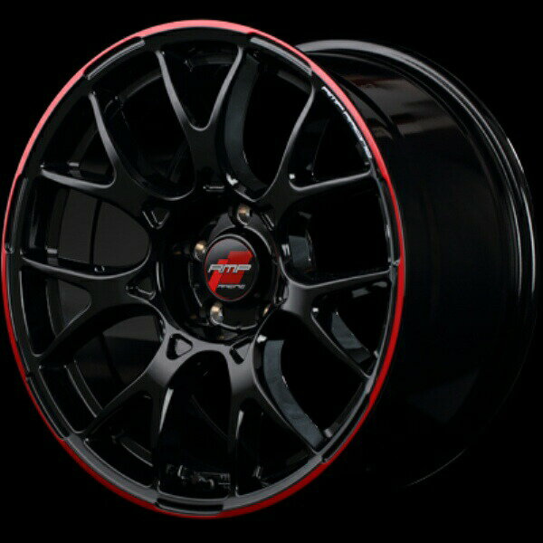 MID RMP Racing R27 18インチ 9.5J 5H114 +50 ブラック/リムレッドライン