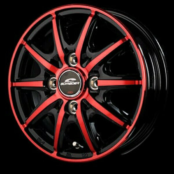 MID SCHNEIDER RX10-K 12インチ 3.5J 4H100 +42 RED BKP/クリスタルレッドクリア