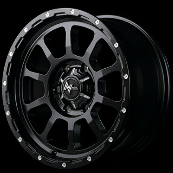 4本セット MID NITRO POWER M10 パーシング 15インチ 6J 6H139 +33 SB セミグロスブラック/マシニング