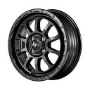 4本セット MID NITRO POWER M10 PERSHING BARREL BLACK EDITION 15インチ 5J 4H100 +45 バレルブラック