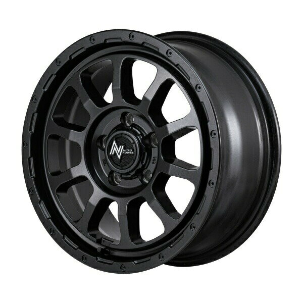 4本セット MID NITRO POWER M10 PERSHING BARREL BLACK EDITION 16インチ 7J 5H114 +40 バレルブラック
