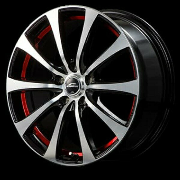 MID SCHNEIDER RX01 16インチ 6.5J 5H114 +48 ブラックポリッシュ/アンダーカットレッド