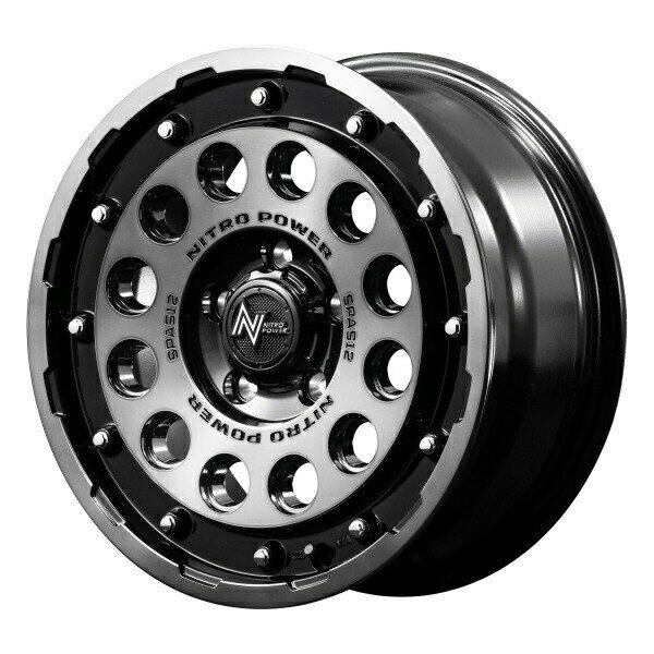 4本セット MID NITRO POWER H12 SHOTGUN 16インチ 7.0J 5H114 +40 BC ブラッククリア/マシニング