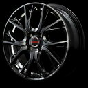 【MT限定最大6000PT】MID VERTEC ONE GLAIVE 15インチ 5.5J 4H100 +43 DBK ダイヤモンドブラック/リムエッジ&UCDC