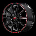 MID RMP-Racing R25 plus 18インチ 7.5J 5H114 +50 ブラック/リムレッドライン