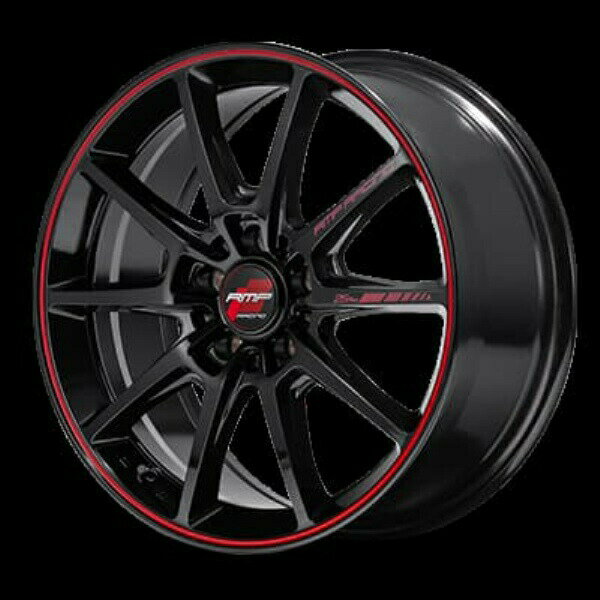 MID RMP-Racing R25 plus 18インチ 8J 5H100 +45 ブラック/リムレッドライン